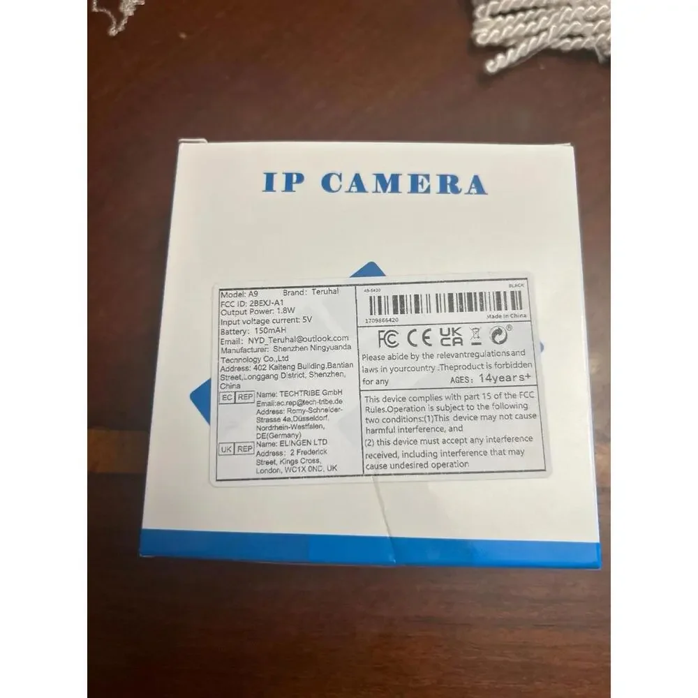 A9 Mini Camera WiFi Wireless Monitoring Ip Camera very small unused